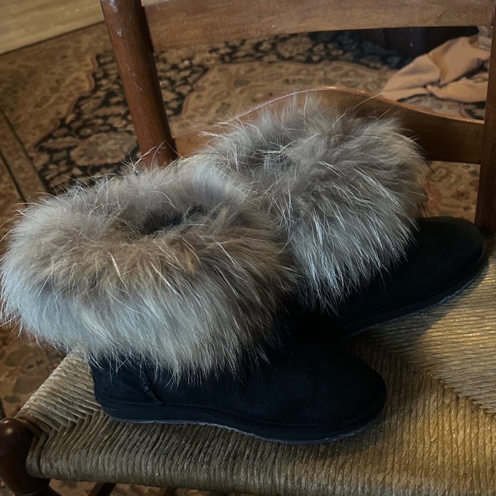 Cloud nine Rocco Women's Black and Tan Fur-Lined boots - Picture 11 of 12